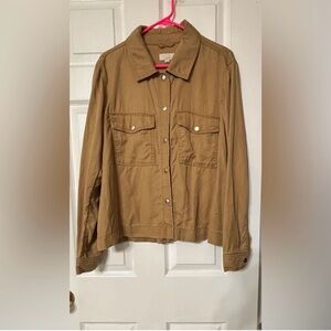 LOFT Women’s XL Utility Jacket in Tan